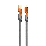 کابل تبدیل 2 در 2 با روکش بافتنی A به C و C به لایتنینگ گرین لاین 2In-2 Braided Fast Charging Cable