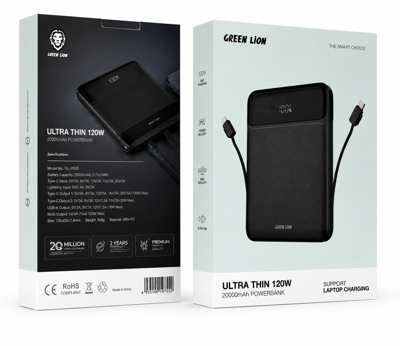 پاوربانک گرین لاین Ultra Thin 20000mAh – قدرتمند و باریک